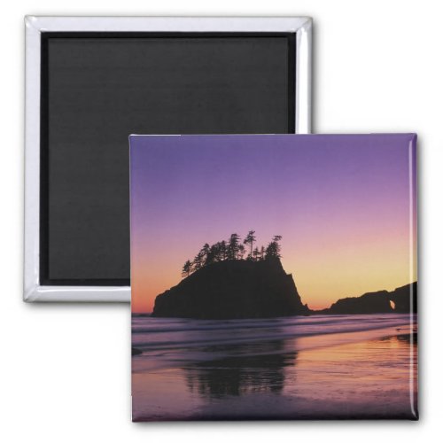 Second Beach at Twilight Olympic NP WA USA Magnet