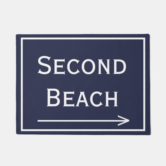 Second Beach Newport RI Doormat (Front)