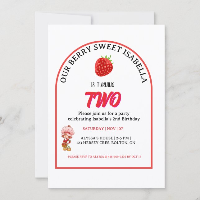 Second Berry Invitation (Front)