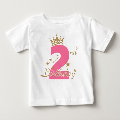Second Birthday  2nd Birthday Baby T_Shirt