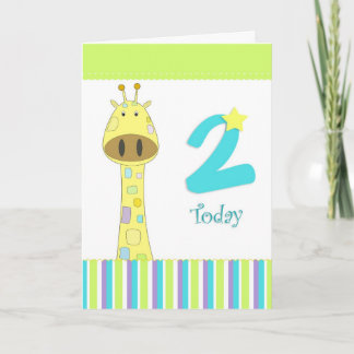 Second birthday boy card