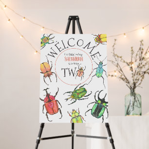 Second Birthday Pink Litte Love Bug Foam Board