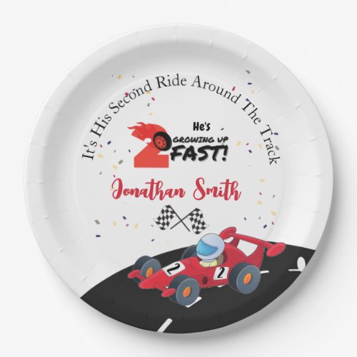 Second  Birthday Race Car  Paper Plates