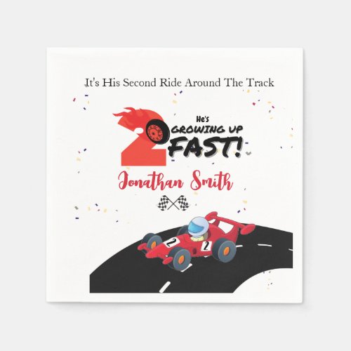Second  Birthday Red Race Car    Napkins