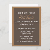 Second Birthday - Rodeo Cowboy Party Invitation (Front/Back)