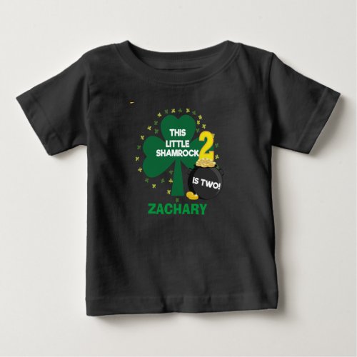 Second birthday shirt Irish shamrock forStPatrick