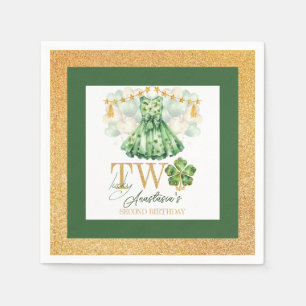 Second Birthday St Patrick's Day Personalized Napkins