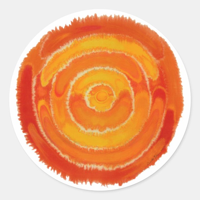 Second Chakra Healing Art #1 Classic Round Sticker (Front)