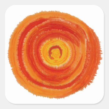 Second Chakra Healing Art #2 Square Sticker by thepowerofyou at Zazzle
