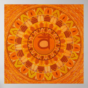 Second Chakra Mandala Poster