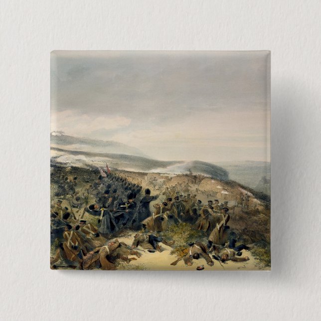 Second Charge of the Guards at Inkerman, 5th Novem Button (Front)