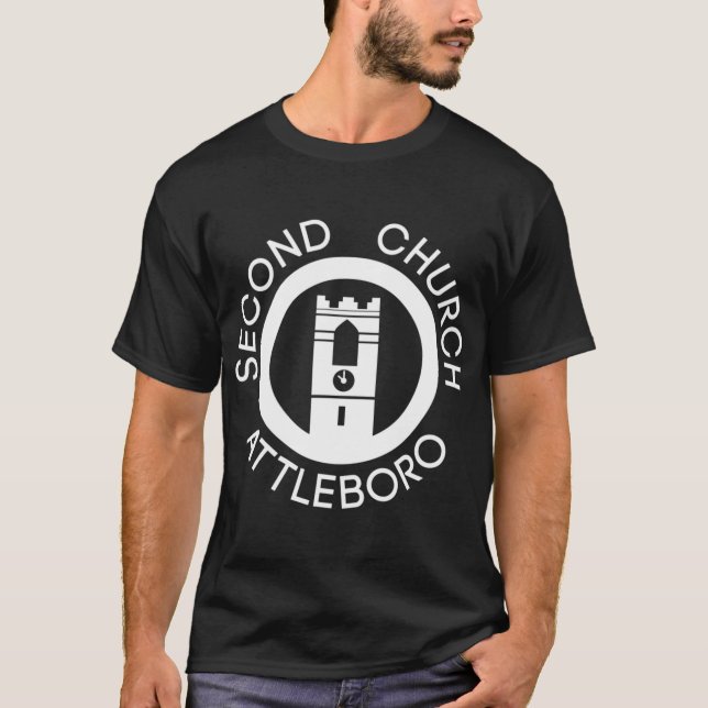 Second Church Attleboro on White retro T-Shirt (Front)