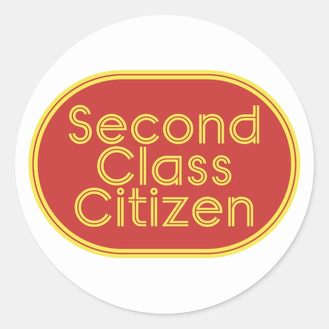 Second Class Citizen Post Office Stickers (Front)