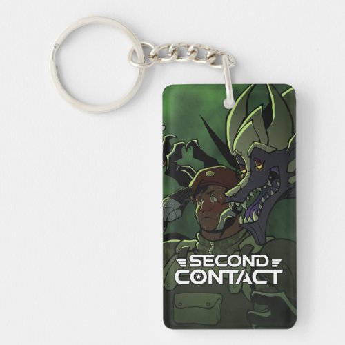 Second Contact Cover Art Acrylic Keychain