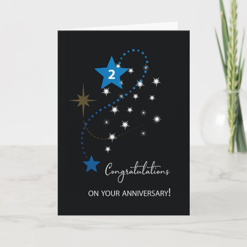 Second Employee Anniversary Congratulations Stars