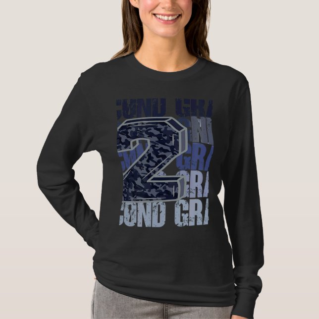 Second Grade 2nd Grader Cheetah Leopard Teacher St T-Shirt (Front)