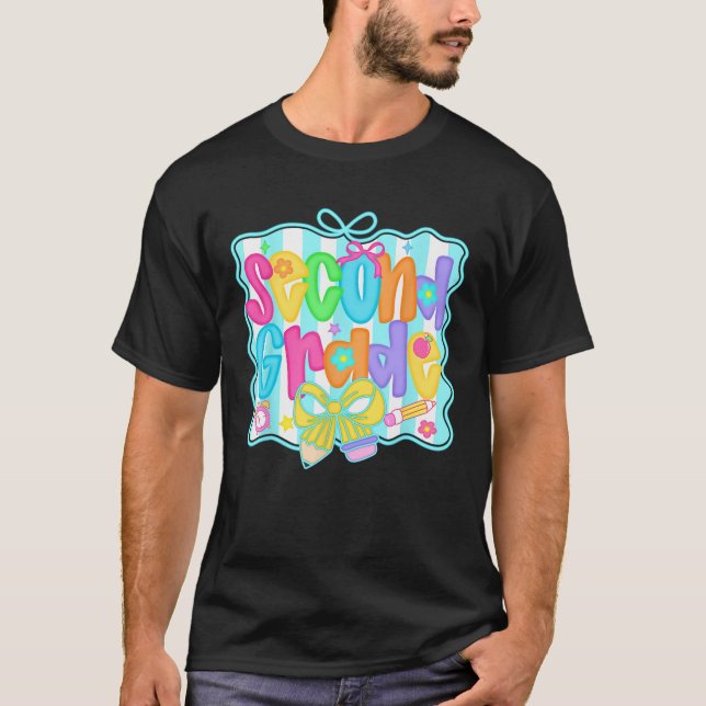 Second Grade Back To School 2nd Grade Coquette Tea T-Shirt (Front)