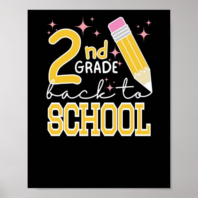 Second Grade Back To School  Poster (Front)