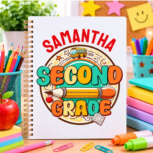 Second Grade – Cute Back to School Supplies Notebo Planner (Second Grade – Cute Back to School Supplies Notebo Planner)