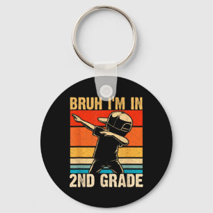 Second Grade Dabbing Boy Bruh I'm In 2nd Grade Stu Keychain