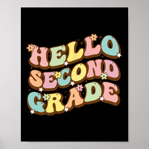 Second Grade For Teachers Students  Poster