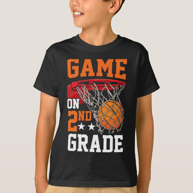 Second Grade Game On Sketll Ck To School 2nd Grade T-Shirt (Front)