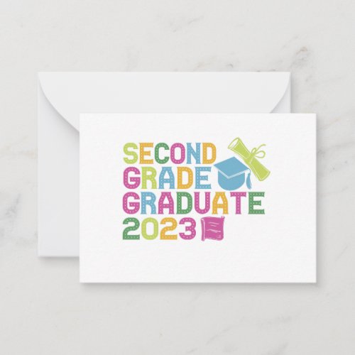 Second Grade Graduate 2023 Graduation Vacation   Note Card