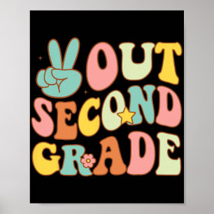 Second Grade Groovy Last Days School 2nd Grade Poster