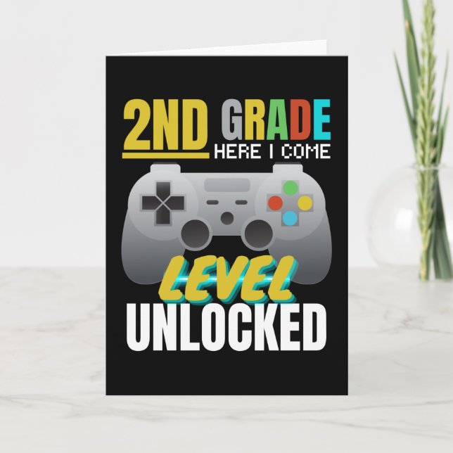 Second Grade Here I Come Level Unlocked Card (Front)