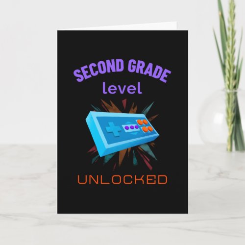 second grade level unlocked card