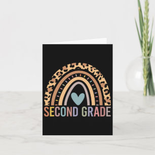 Second Grade Rainbow Girls Boys Teacher Team 2nd G Card