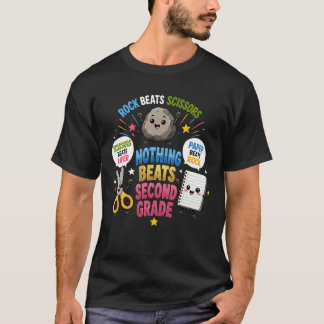 Second Grade Rock Paper Scissors Classroom Learn A T-Shirt