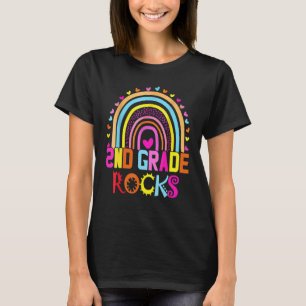 Second Grade Rocks First Day Team 2nd Grade Rainbo T-Shirt
