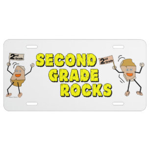 Second Grade Rocks License Plate