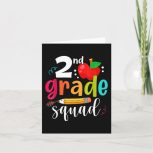 Second Grade Squad Fun Back To School 2nd Graders Card