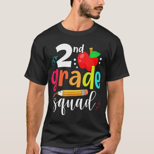 Second Grade Squad Funny Back To School 2nd T_Shirt