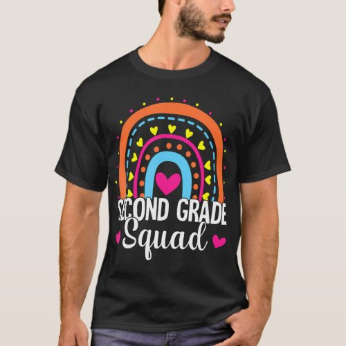 Second Grade Squad Rainbow Back To School 2nd T_Shirt