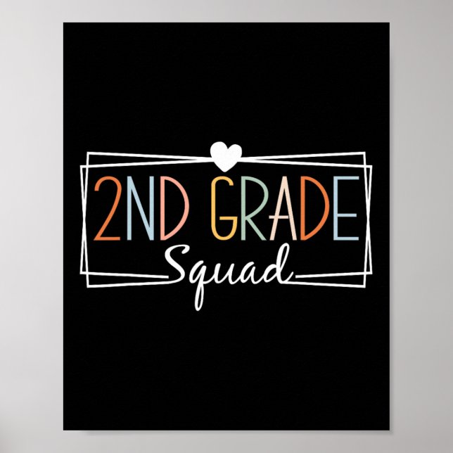 Second Grade Squad Teachers Kids 2nd Grade Ck To S Poster (Front)