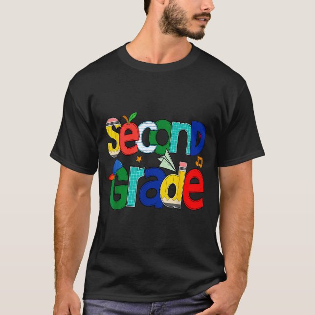 Second Grade Student School Clroom Learning Educat T-Shirt (Front)