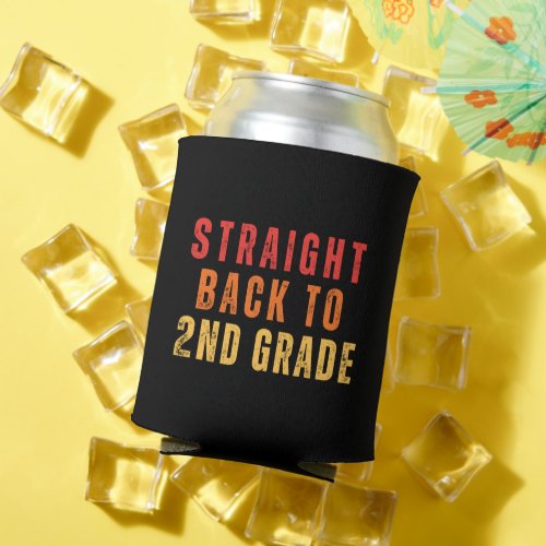 Second Grade Teacher Back to School retro vintage Can Cooler