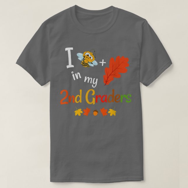 Second Grade Teacher Fall Autumn 2nd Grade Back To T-Shirt (Design Front)