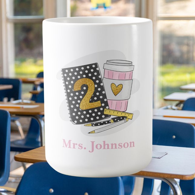 Second Grade Teacher Personalized Coffee Mug (Creator Uploaded)