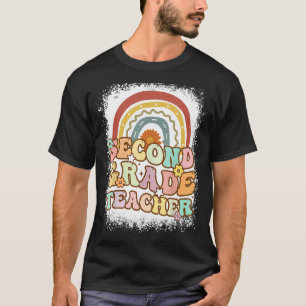 Second Grade Teacher Retro Groovy Leopard 2nd Grad T-Shirt