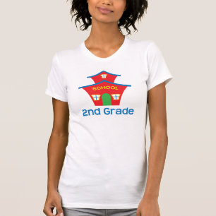 Second Grade Teacher Schoolhouse Gift T-Shirt