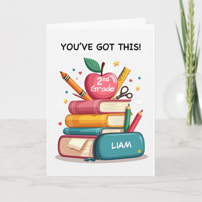 Second Grade You’ve Got This Personalize School Card (Front)