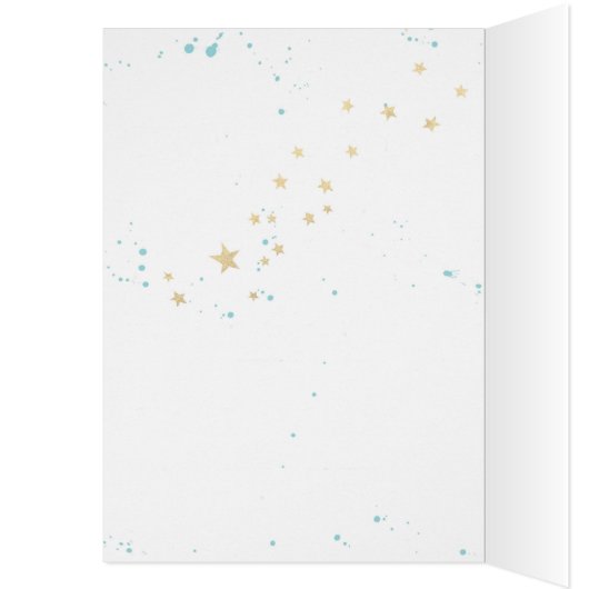 Second Grandchild Congratulations, Baby in Stars (Inside (Left))