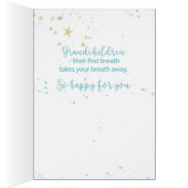 Second Grandchild Congratulations, Baby in Stars (Inside (Right))