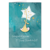 Second Great Grandchild, Congrats, Baby in Stars (Front)