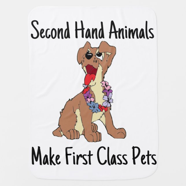 Second Hand Animals Make First Class Baby Blanket (Front)