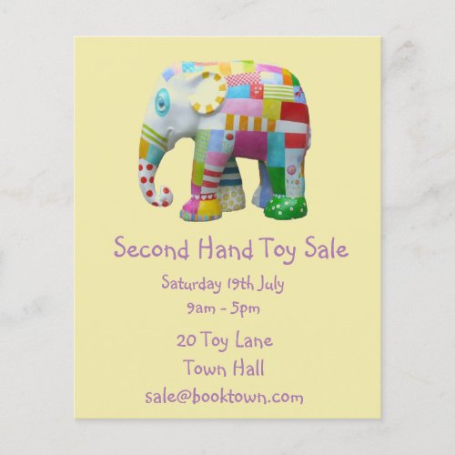 Second Hand Toy sale flyer